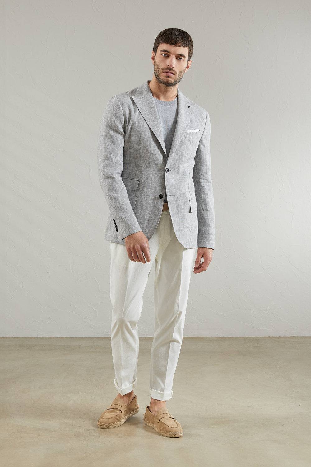 Peserico Pantalone chino in gabardina di cotone stretch Offerta Giorno del Papà