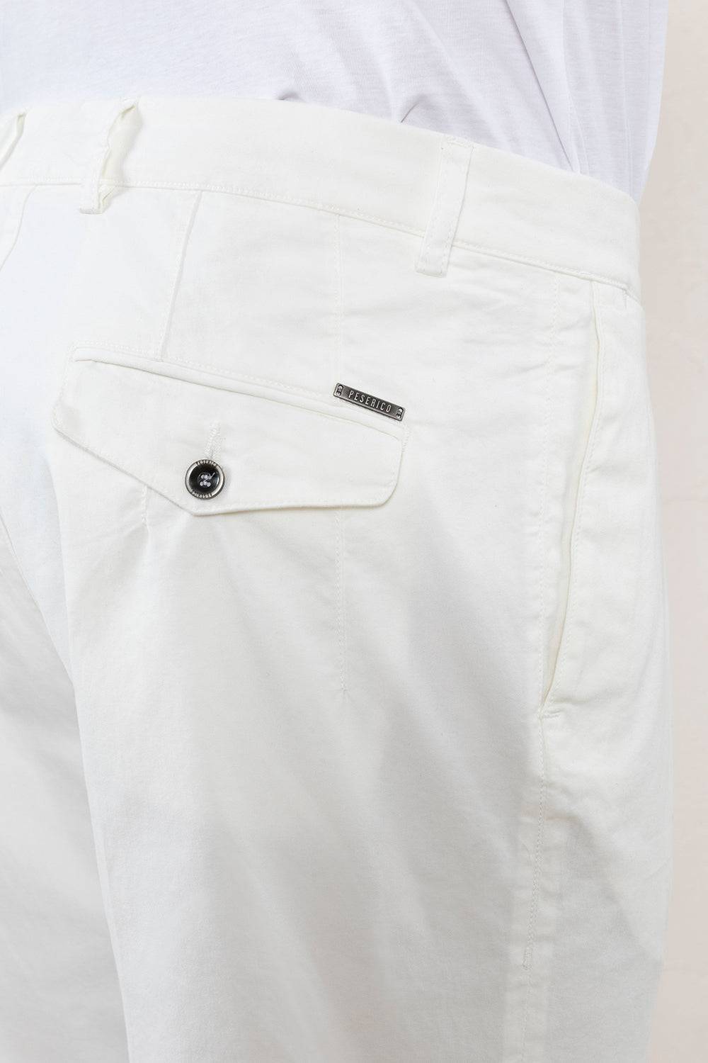 Peserico Pantalone chino in gabardina di cotone stretch Offerta Giorno del Papà