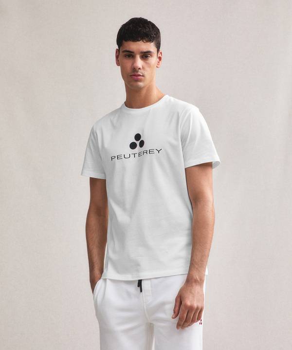 Peuterey T-shirt logata di cotone Vendita Calda