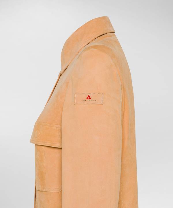 Peuterey Giacca corta in pelle scamosciata Outlet