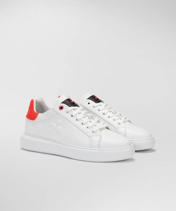 Peuterey Sneaker in pelle con tallone lavorato Vendita Economica