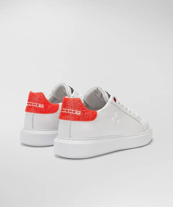 Peuterey Sneaker in pelle con tallone lavorato Vendita Economica