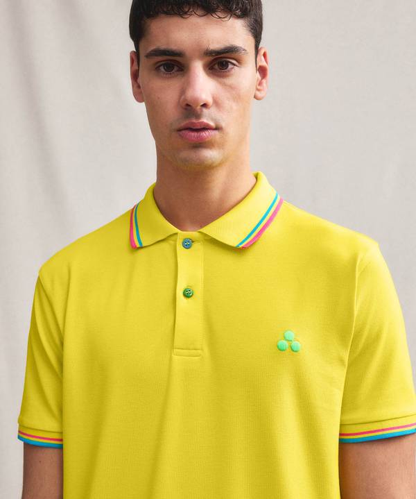 Peuterey Polo in piquet con dettagli fluo I Più Venduti