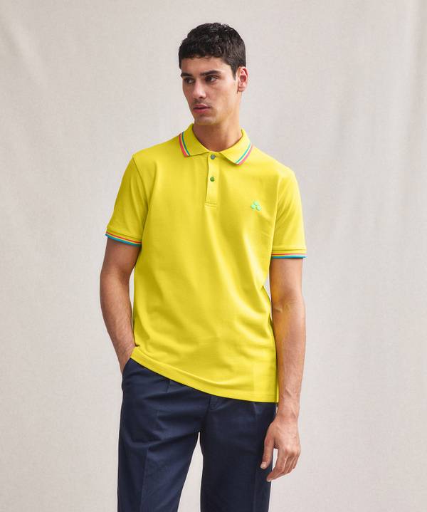 Peuterey Polo in piquet con dettagli fluo I Più Venduti