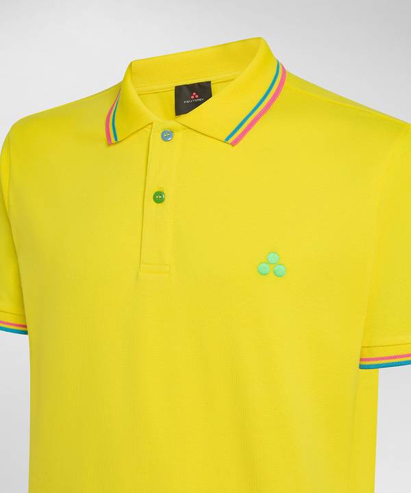 Peuterey Polo in piquet con dettagli fluo I Più Venduti
