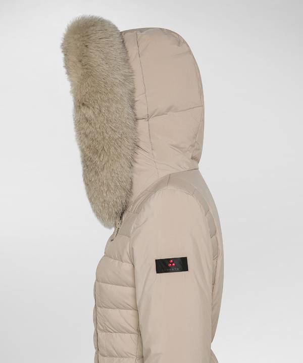 Peuterey Piumino Slim Con Pelliccia Outlet