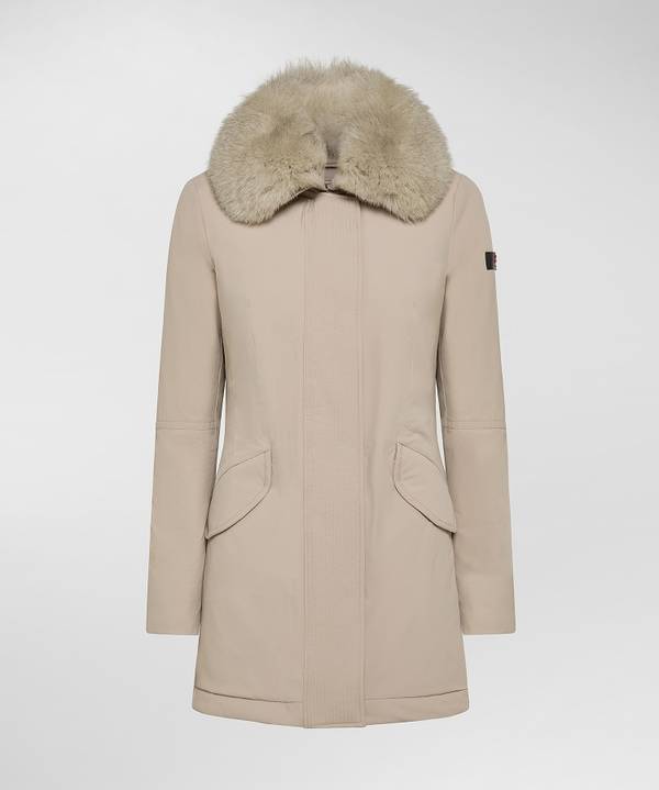 Peuterey Giacca Slim Con Pelliccia Saldi Di Fabbrica