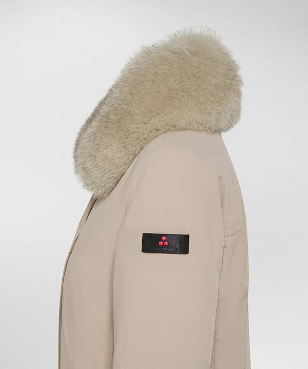 Peuterey Giacca Slim Con Pelliccia Saldi Di Fabbrica