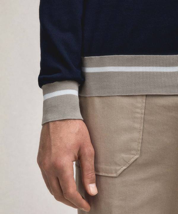 Peuterey Maglia tricot con dettagli rigati Saldi