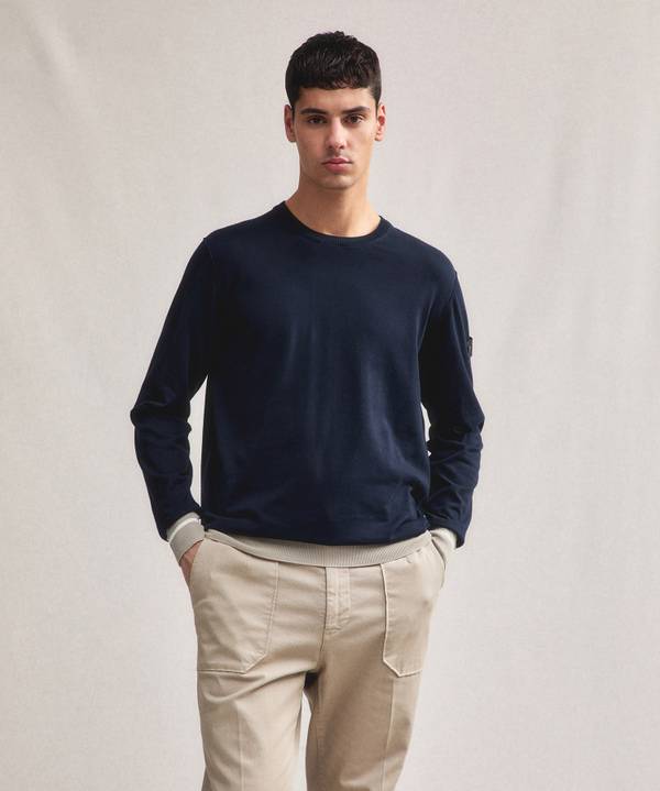 Peuterey Maglia tricot con dettagli rigati Saldi