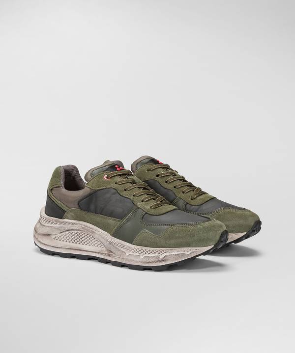 Peuterey Scarpa In Nylon E Pelle Con Suola Eva Effetto Used Acquista Ora