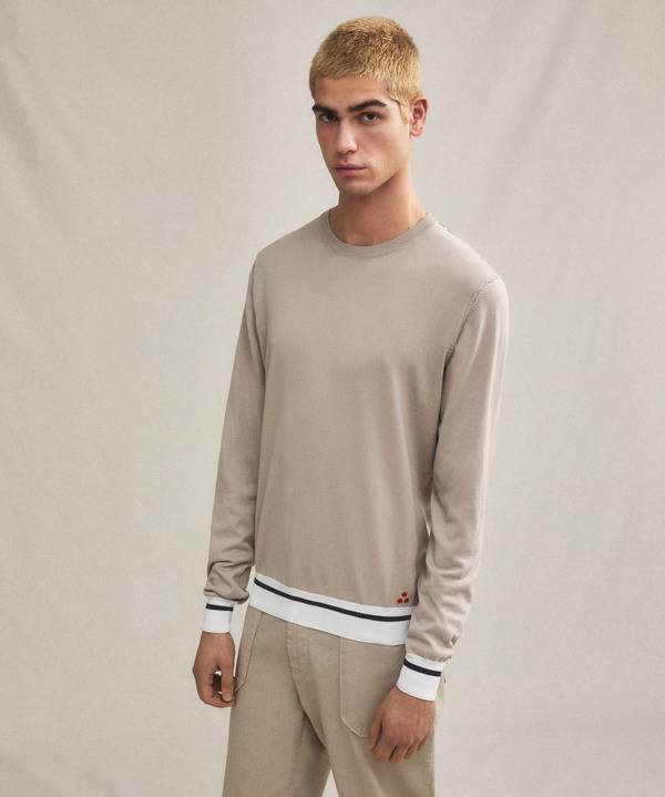 Peuterey Maglia tricot con dettagli rigati Fino Al -60%