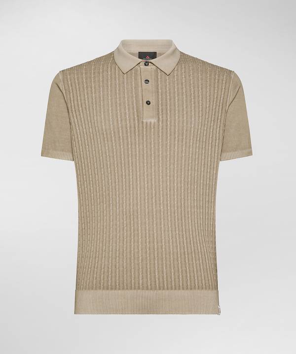 Peuterey Polo a treccia in tricot di cotone Presa