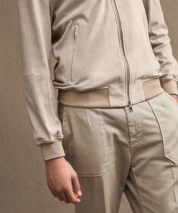 Peuterey Giacca bomber in pelle scamosciata Sconto