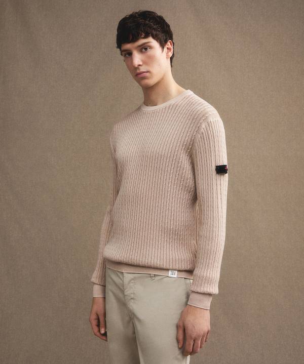 Peuterey Maglia a trecce in tricot di cotone Offerta