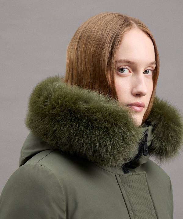 Peuterey Giacca Slim Con Pelliccia In Tono Colore Outlet