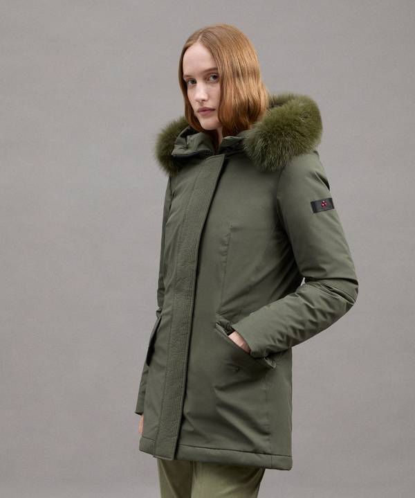 Peuterey Giacca Slim Con Pelliccia In Tono Colore Outlet