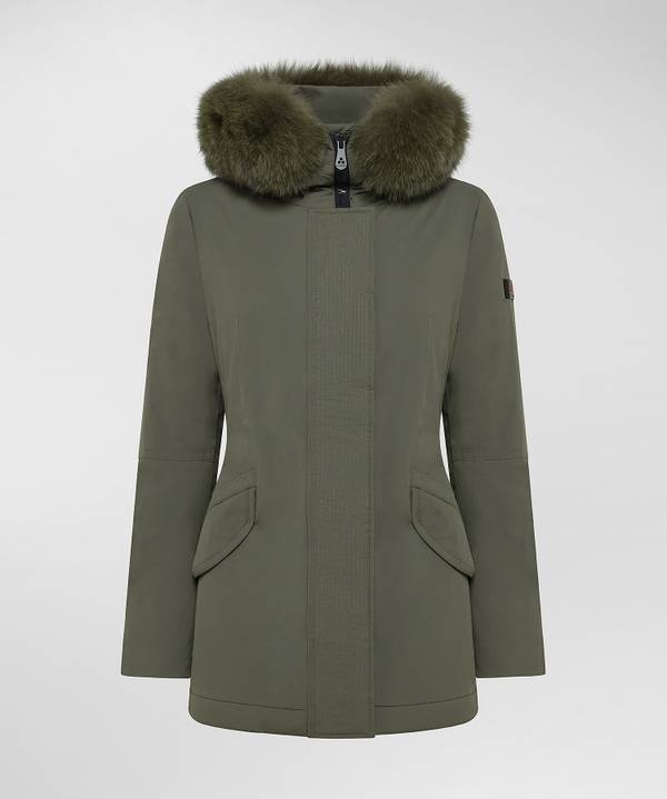 Peuterey Giacca Slim Con Pelliccia In Tono Colore Outlet