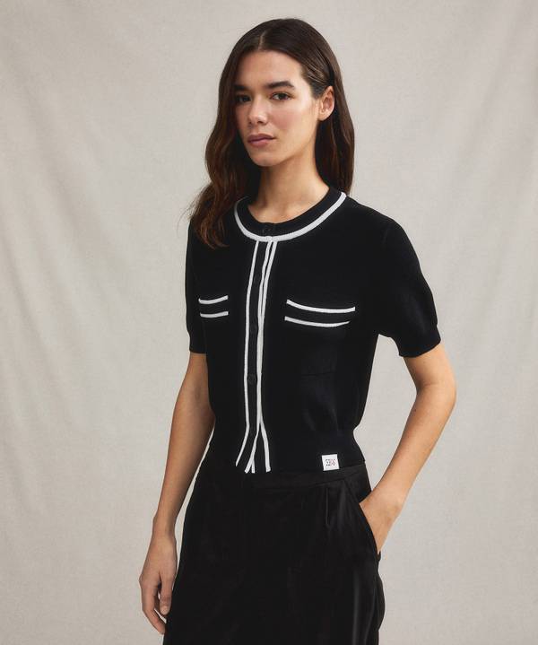 Peuterey Cardigan manica corta con tasche al petto Negozio