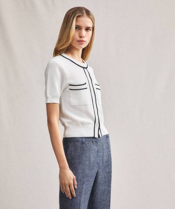 Peuterey Cardigan manica corta con tasche al petto 2025