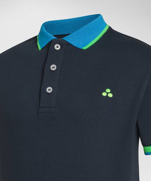 Peuterey Polo in piquet dettagli fluo Consegna Veloce