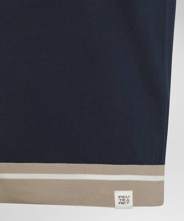 Peuterey Polo in tricot di cotone con dettagli rigati Prezzo Ridotto