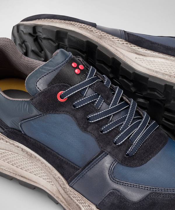 Peuterey Scarpa In Nylon E Pelle Con Suola Eva Effetto Used Negozio