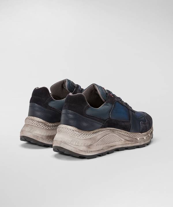 Peuterey Scarpa In Nylon E Pelle Con Suola Eva Effetto Used Negozio