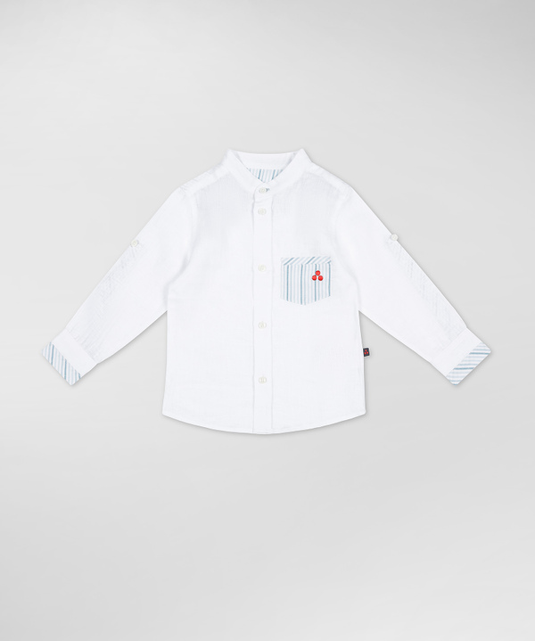 Peuterey Camicia con taschino fantasia rigata Italy