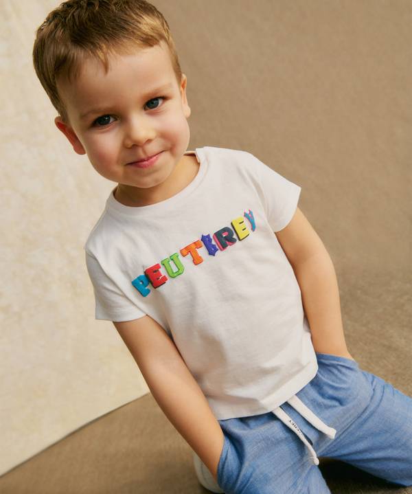 Peuterey T-shirt con scritta multicolor Qualità