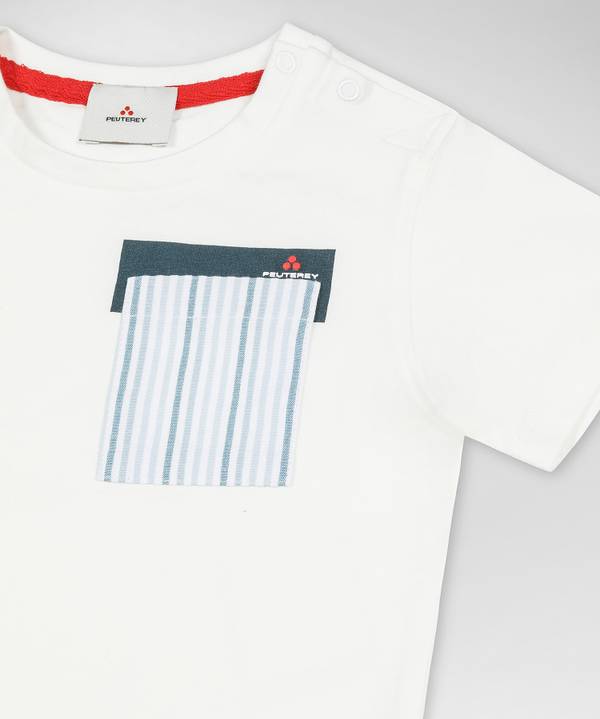 Peuterey T-shirt con taschino rigato Promozione