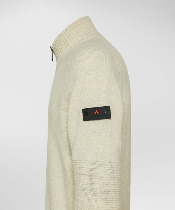 Peuterey Maglione Full Zip In Lana Con Effetto Moulinè Saldi