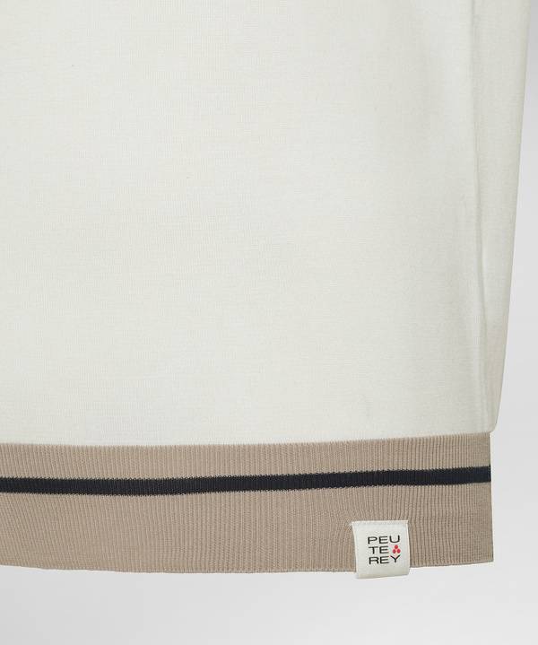 Peuterey Polo in tricot di cotone con dettagli rigati Italia