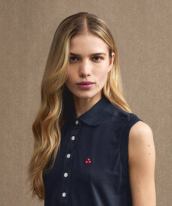 Peuterey Polo smanicata in piquet Shopping Online