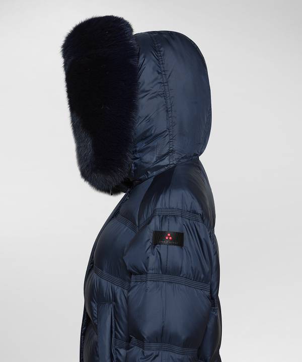 Peuterey Puffer Jacket Con Cappuccio Bordato In Pelliccia I Più Venduti