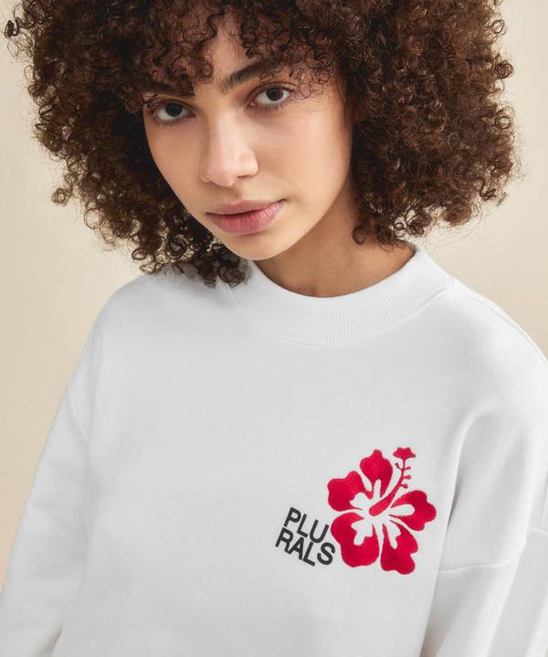 Peuterey Felpa cropped con ricamo al petto Sconto