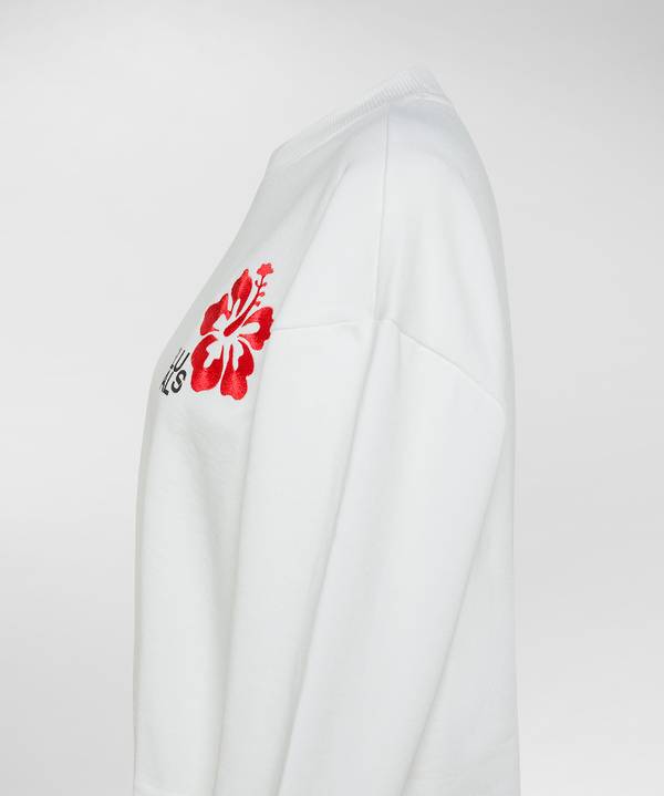 Peuterey Felpa cropped con ricamo al petto Sconto