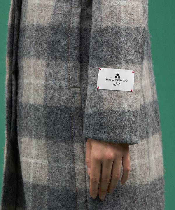 Peuterey Cappotto Checked, Lungo E Avvitato Con Pelliccia Moda