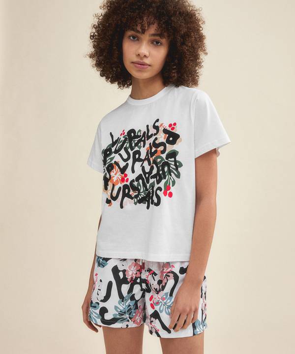 Peuterey T-shirt con stampa frontale Vendita Calda