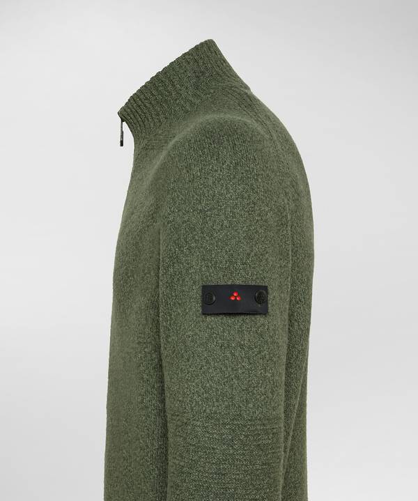 Peuterey Maglione Full Zip In Lana Con Effetto Moulinè 2025