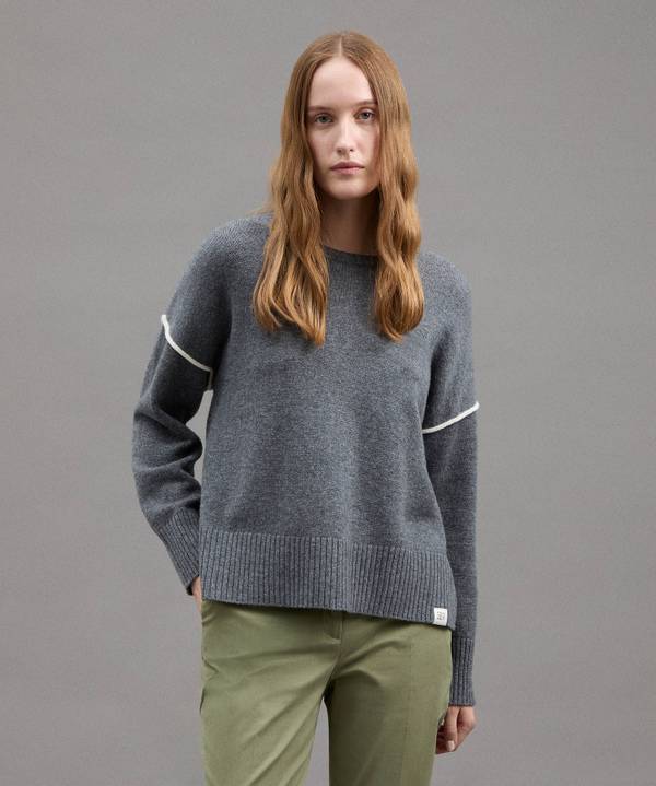 Peuterey Maglia In Misto Cachemire Con Dettagli A Contrasto Promozione Limitata