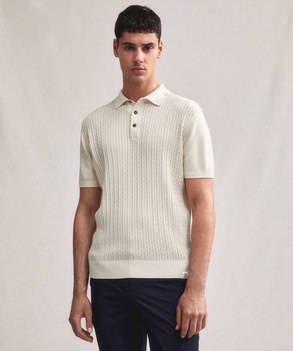 Peuterey Polo a treccia in tricot di cotone Online