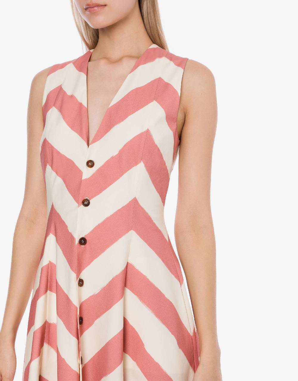 Philosophy Di Lorenzo Serafini Abito chemisier a righe in cotone stretch Consegna Veloce