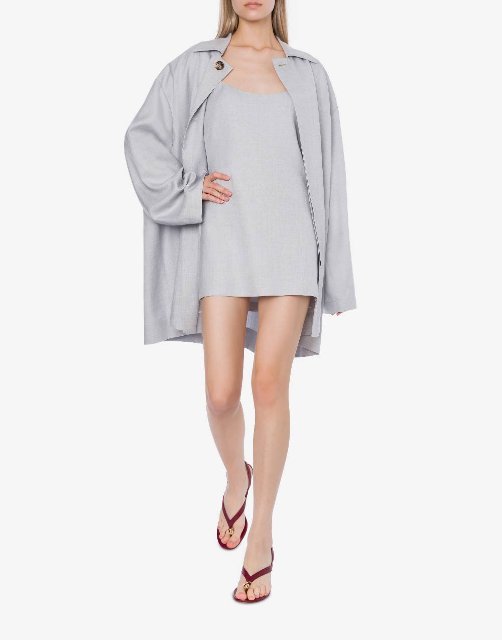 Philosophy Di Lorenzo Serafini Minidress in tela misto lino Offerta