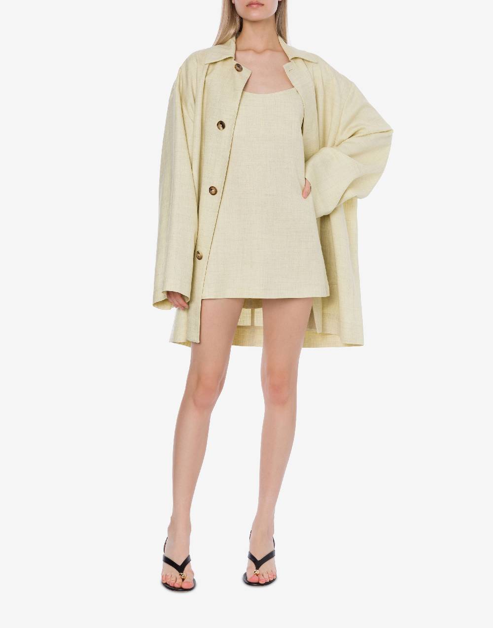 Philosophy Di Lorenzo Serafini Minidress in tela misto lino Online