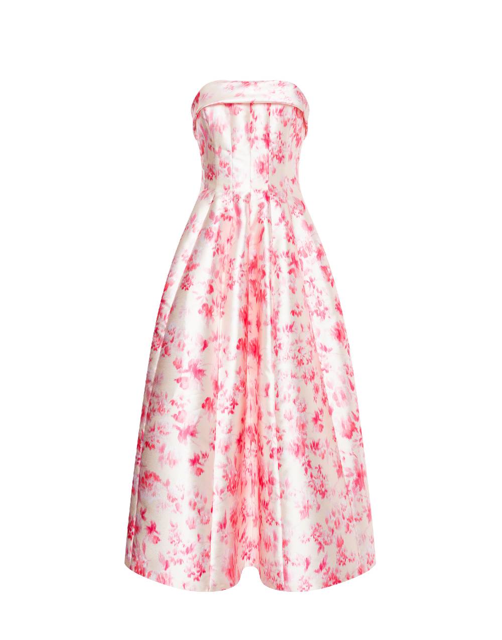 Philosophy Di Lorenzo Serafini Abito bustier in radzmir con stampa fiori 2025