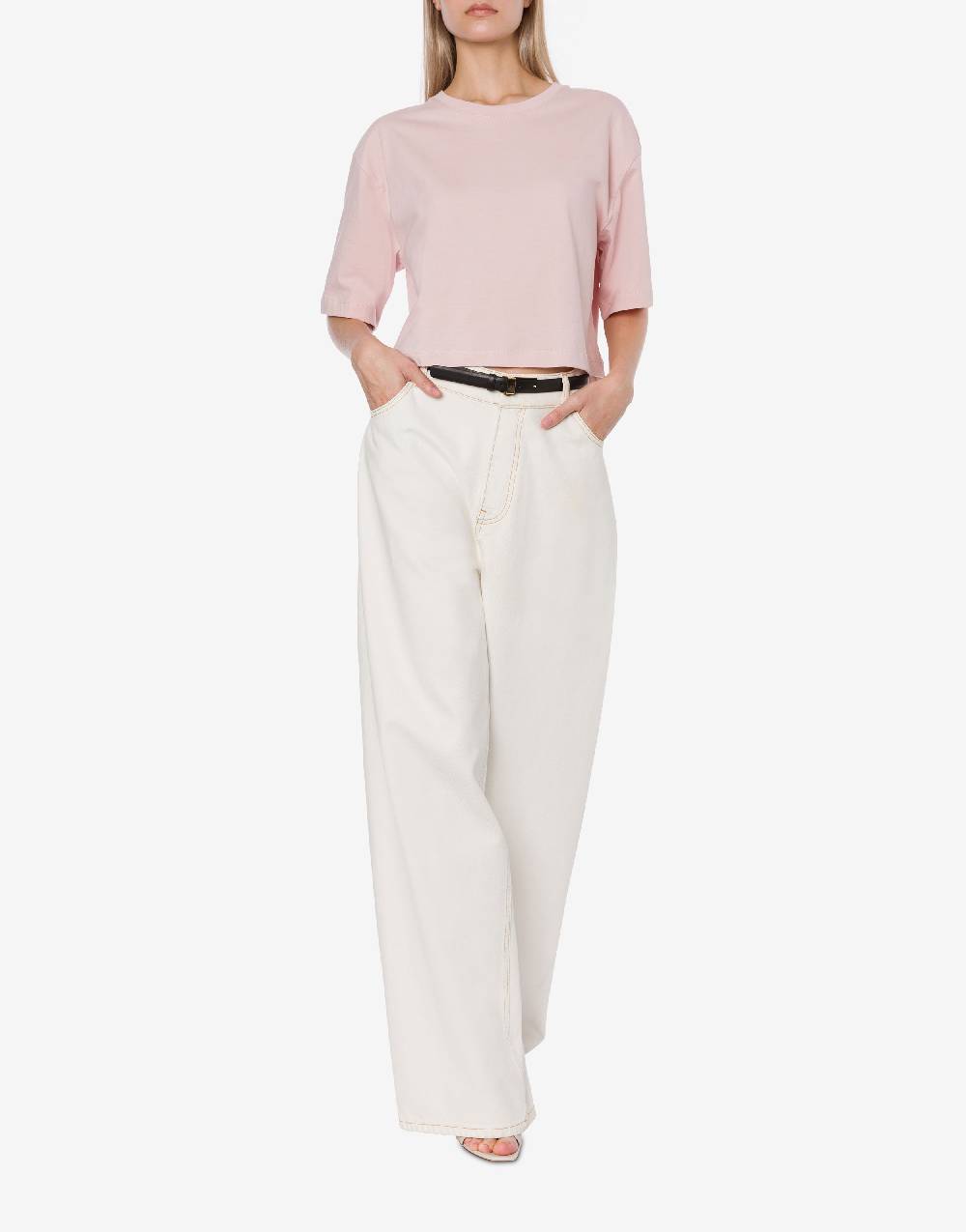 Philosophy Di Lorenzo Serafini Pantalone oversize in denim bleach Vendita