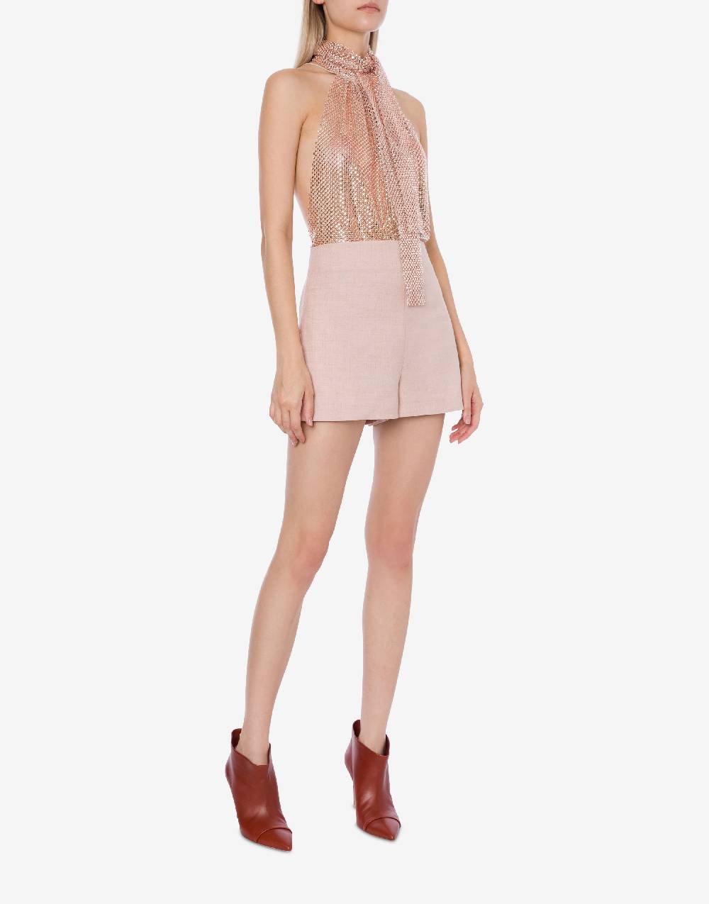 Philosophy Di Lorenzo Serafini Short in tela di misto lino Promozione