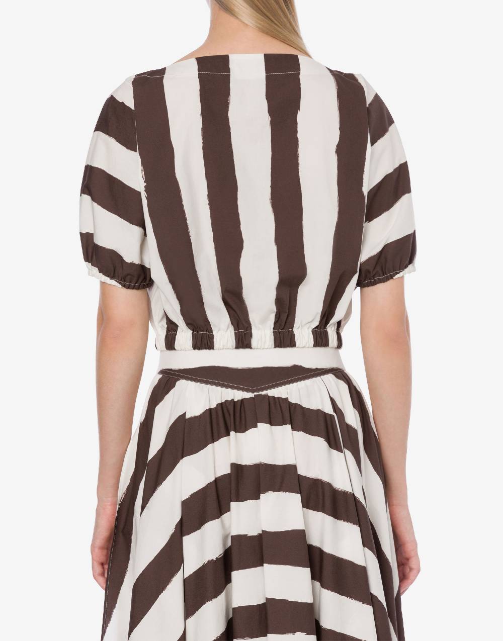 Philosophy Di Lorenzo Serafini Blusa crop a righe in cotone stretch Promozione Limitata