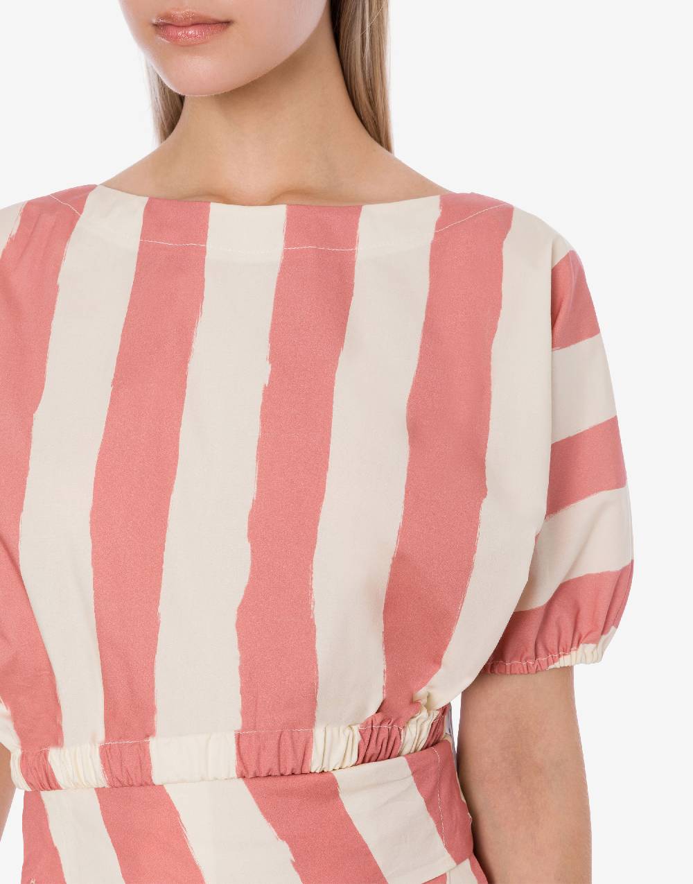 Philosophy Di Lorenzo Serafini Blusa crop a righe in cotone stretch Fino Al -60%